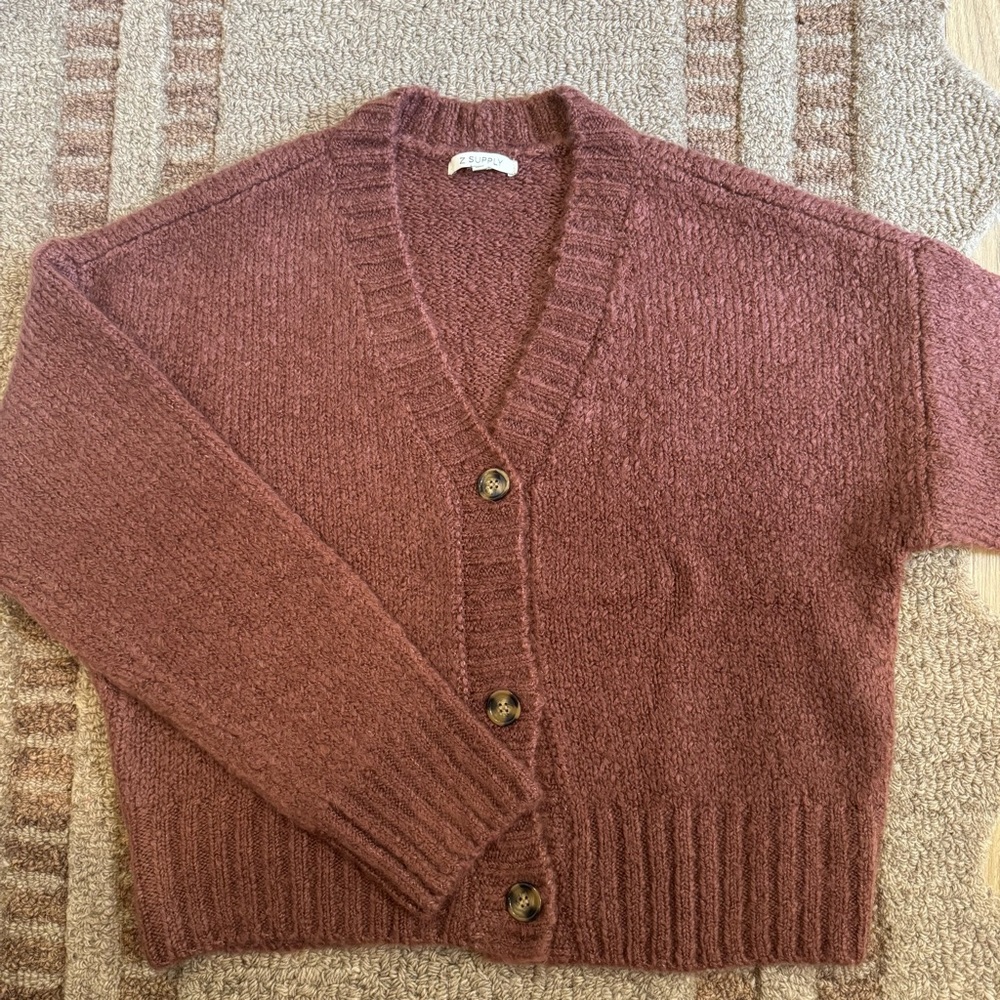 Z SUPPLY Mauve Cardigan Sweater
